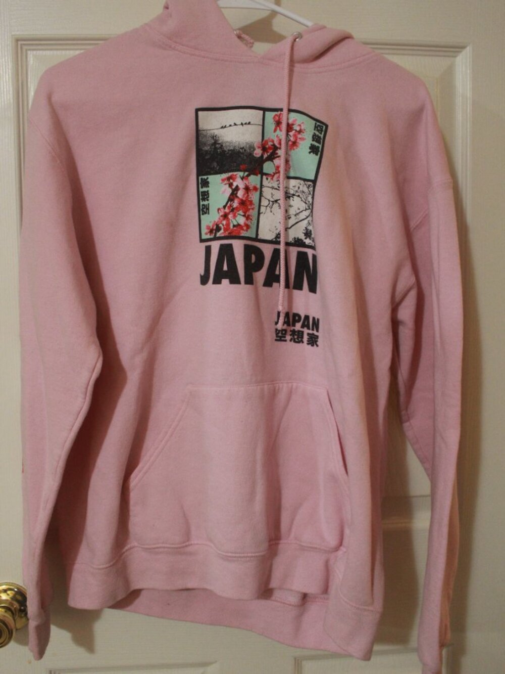 Title: Artist Union Pink Japan Cherry Blossom Graphic Hoodie M